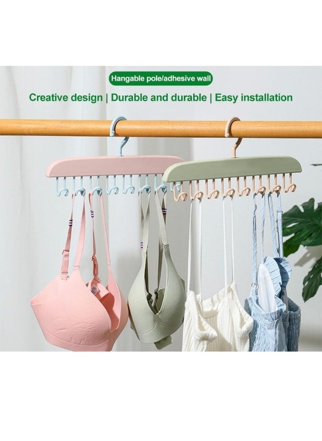 Generic - 1pc Space Saving Hanger with 8 Hooks Wall Mounted Coat Hanger, 360 Degree Rotating Multifunctional Underwear Hanger, Closet Organizer for Underwear - Image 1