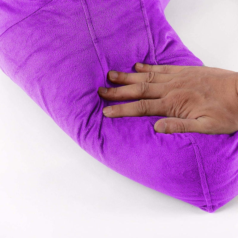 PumPum Back Rest Reading Pillow with Arm Rest - Comfortable Support for Reading, Watching TV, or Relaxing (Purple) - Image 3