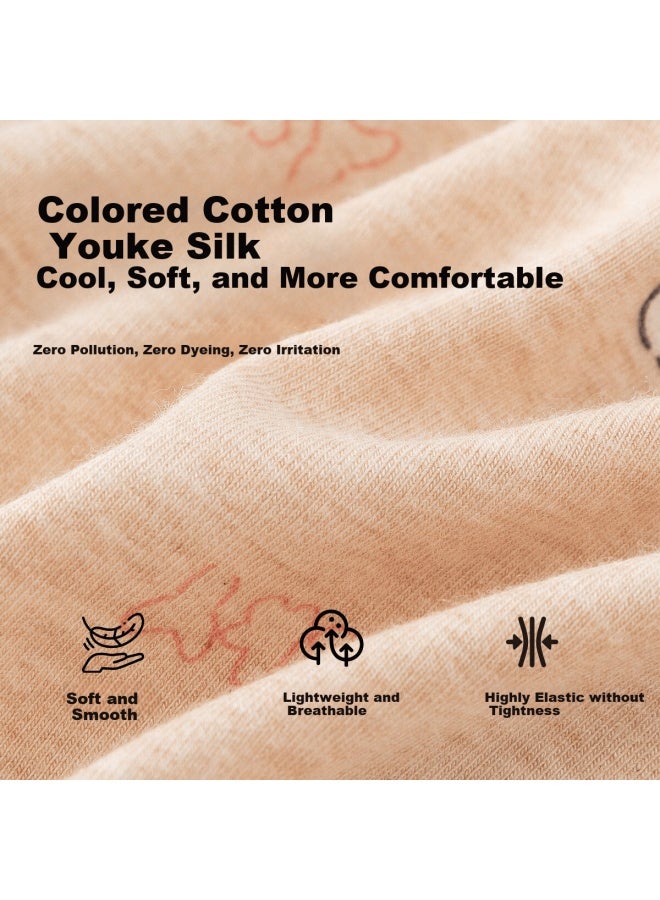 Top melon Dingguagua Natural Colored Cotton Girls' Underwear Yokesi Triangle Shorts For Older Children High School Students Model A Size 120 - Image 2