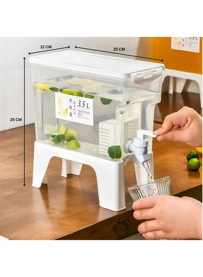 KREPS حامل مشروبات KREPS® عبوة من 2 مع قاعدة قابلة للإزالة | 3.5 لتر إبريق ماء ثلاجة - إبريق ماء بارد للثلاجة للقهوة المثلجة، الليمونادة (2) - Image 2