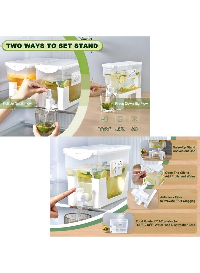 KREPS حامل مشروبات KREPS® عبوة من 2 مع قاعدة قابلة للإزالة | 3.5 لتر إبريق ماء ثلاجة - إبريق ماء بارد للثلاجة للقهوة المثلجة، الليمونادة (2) - Image 5