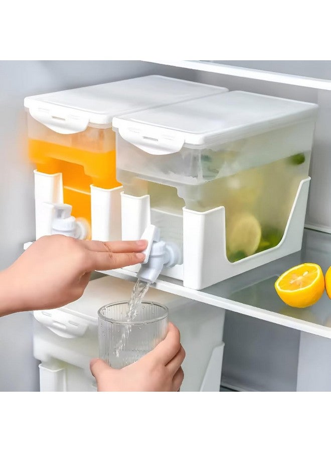 KREPS حامل مشروبات KREPS® عبوة من 2 مع قاعدة قابلة للإزالة | 3.5 لتر إبريق ماء ثلاجة - إبريق ماء بارد للثلاجة للقهوة المثلجة، الليمونادة (2) - Image 3