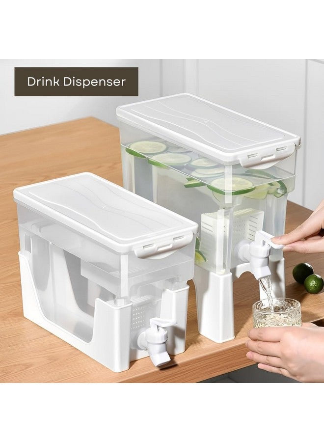 KREPS حامل مشروبات KREPS® عبوة من 2 مع قاعدة قابلة للإزالة | 3.5 لتر إبريق ماء ثلاجة - إبريق ماء بارد للثلاجة للقهوة المثلجة، الليمونادة (2) - Image 4