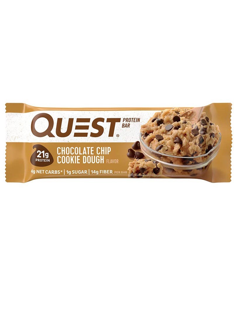 كويست بروتين بار عجينة الكوكيز برقائق الشوكولاتة 60 جرام، عبوة من 12 قطعة - Image 3