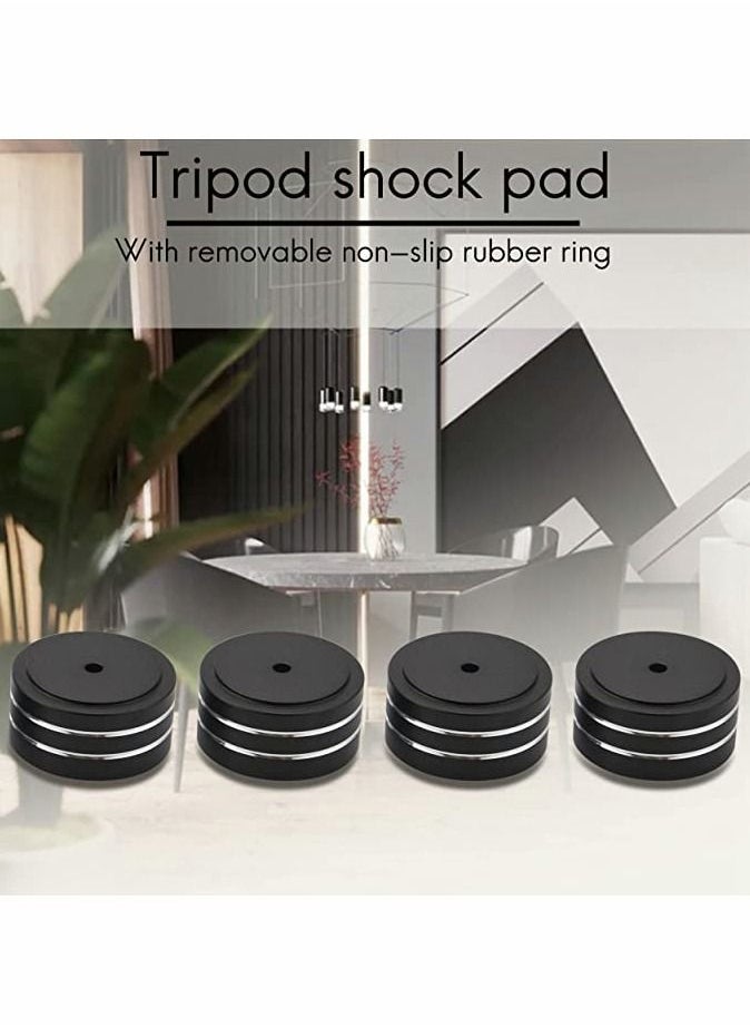 Excefore Speaker Foot Pads, 4Pcs 40x20mm Speaker Isolation Feet Speaker Spike Pads with Non-Slip Rubber Rings for Audio, Speakers, Subwoofers, Home Theater, Turntable DAC Feet Pad  - Image 3