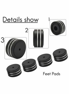 Excefore Speaker Foot Pads, 4Pcs 40x20mm Speaker Isolation Feet Speaker Spike Pads with Non-Slip Rubber Rings for Audio, Speakers, Subwoofers, Home Theater, Turntable DAC Feet Pad  - Image 5