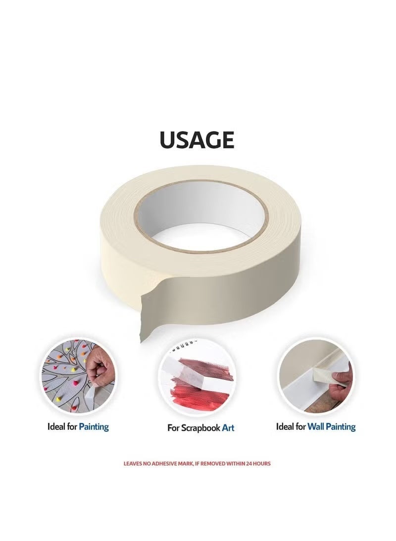 MAAT High-Adhesive General Purpose Masking Tape -2pcs.  2 Inch x 25 Yards - Image 3