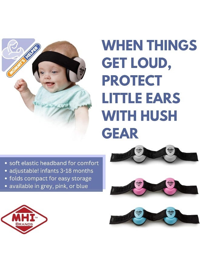 Mommy's Helper Hush Gear Noise Cancelling Headphones for Infants Ear Protection, Grey - Image 5