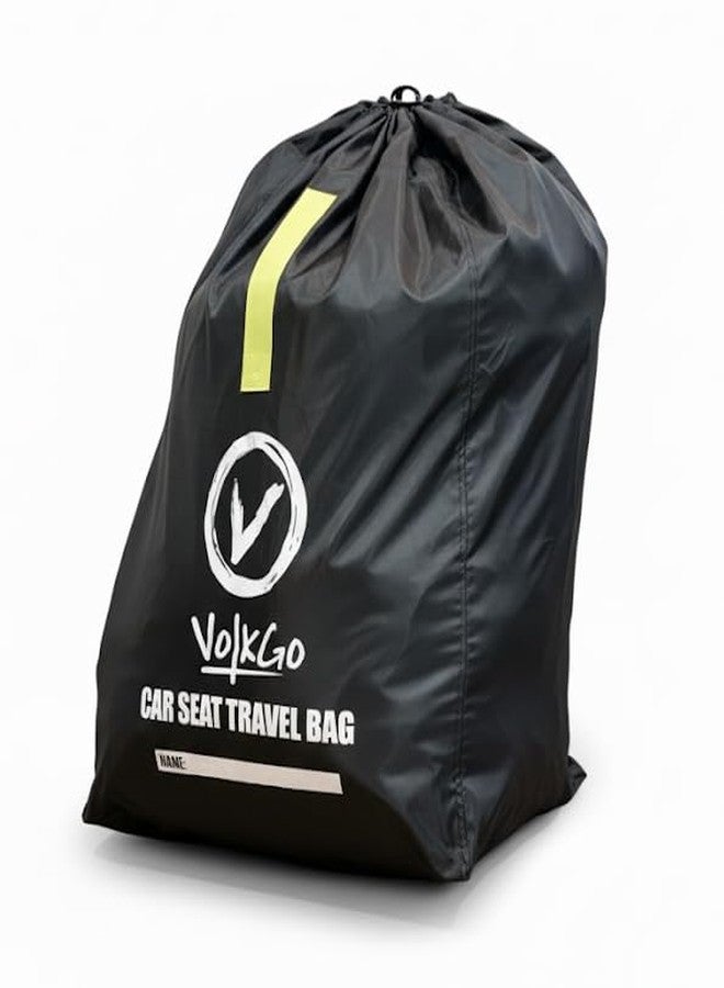 V VOLKGO Car Seat Travel Bag for Air Travel - Large Bag for Airplane, Durable & Water-Resistant Protector with Pouch - Universal Size (Black) - Image 1