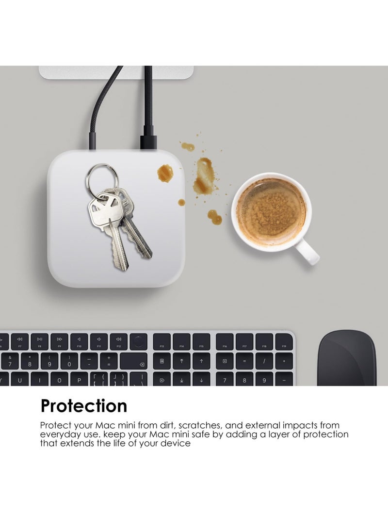 Computer Host Dustproof M4/M4 Pro Anti-Drop Silicone Protective Cover Featuring Enhanced Shock Absorption And Precision Cutouts for 2024 new Mac mini (Transparent)  - Image 3