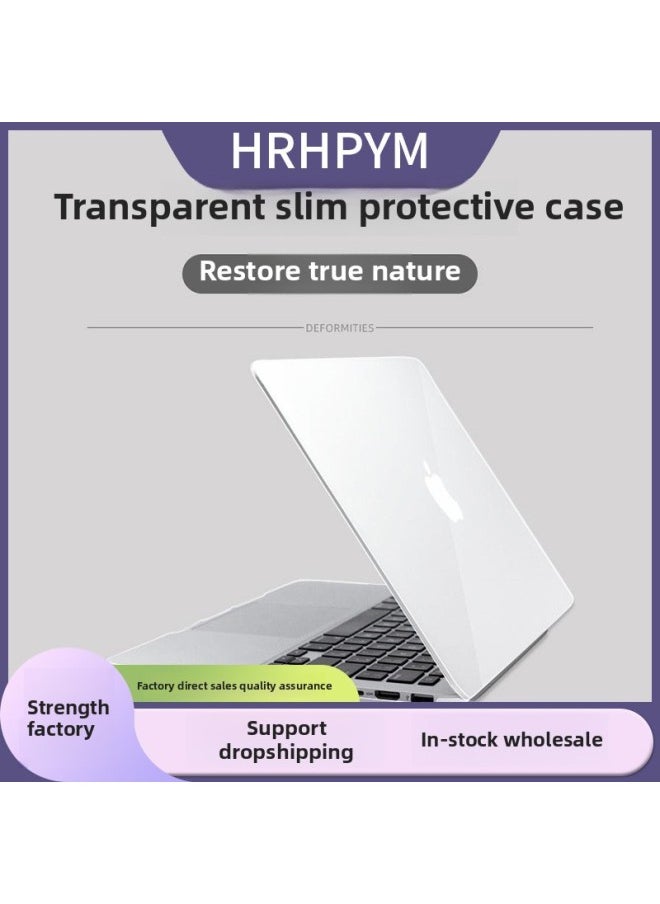 Generic Suitable For Macbookpro Protective Case 13 Inch For Apple Computer Protective Case Air Shell Transparent Paste 16 Crystal Shell-Color:Black-Applicable Models:13pro Reitna (a1425/a1502) Hollow  - Image 2