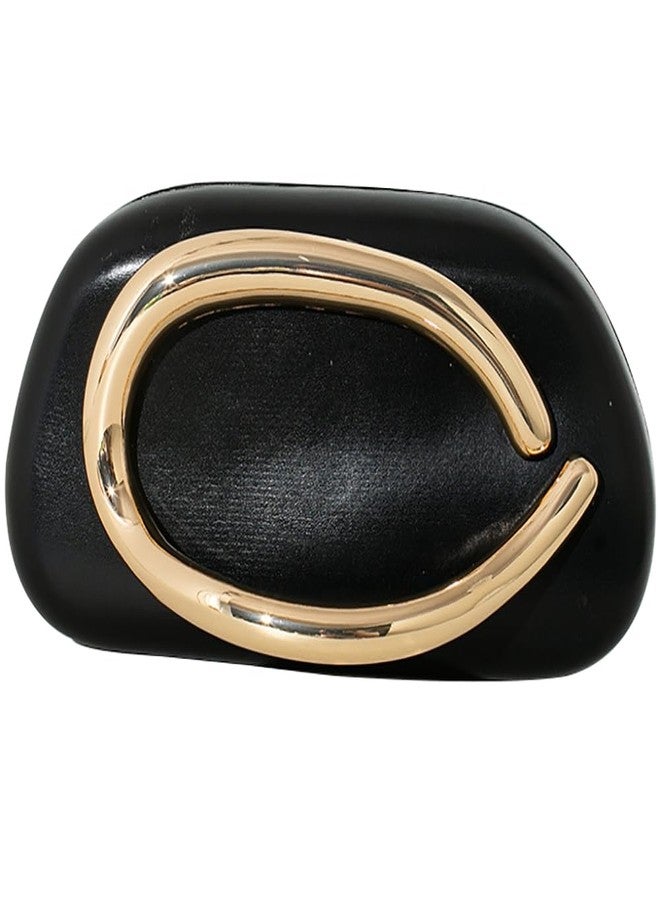 Kaxich Clutch Purses for Women, Elegant Evening Bag PU Leather Handbag Clutch Bag for Parties, Weddings and Formal Events (Black) - Image 1