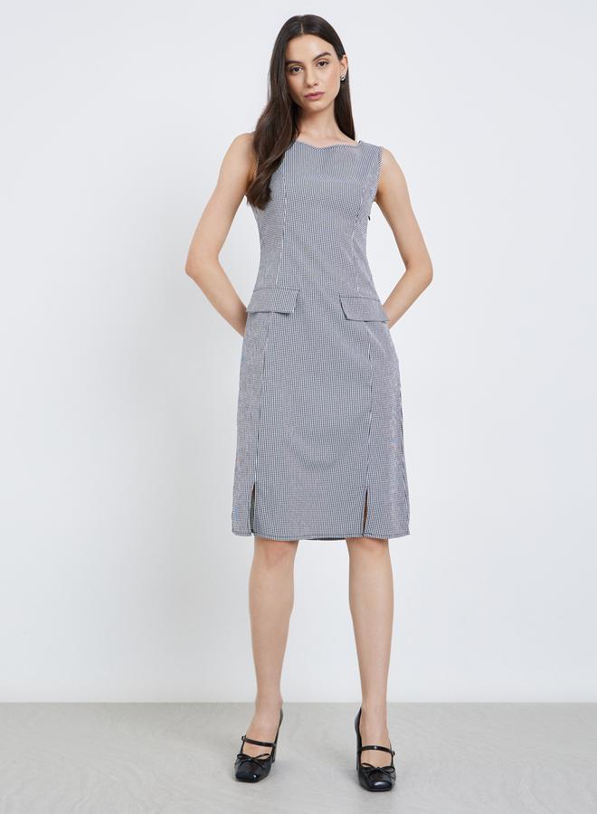 Take Two Gingham Check Knee-Length Sheath Dress - Image 2
