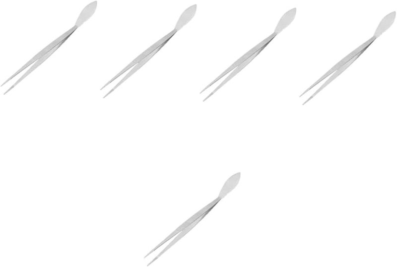 5 Pcs Stainless Steel Bonsai Tweezers Long Plant Craft Tool Set - Image 2