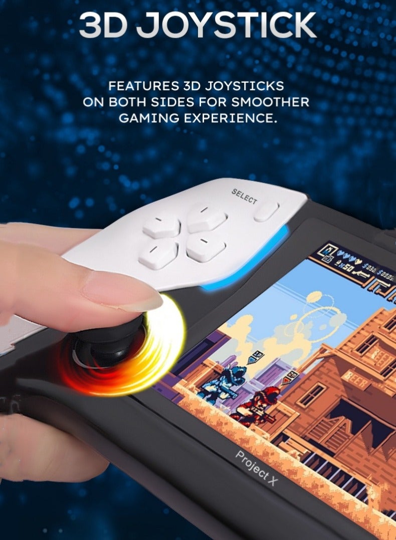 The new PROJECT X handheld game console supports PS1 arcade high-definition output for multiplayer battles, with a wide range of games available
