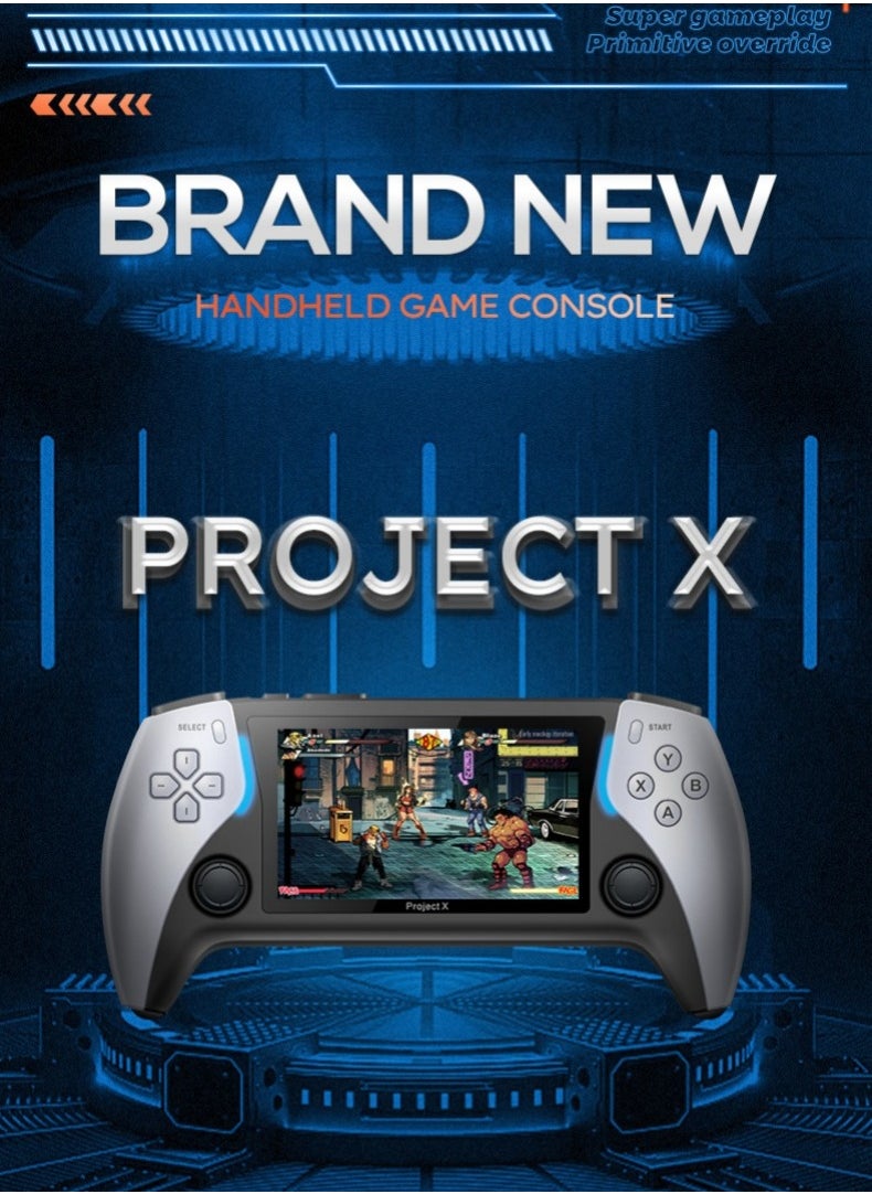 M MIAOYAN - تدعم وحدة الألعاب المحمولة PROJECT X الجديدة إخراج PS1 arcade عالي الدقة للمعارك متعددة اللاعبين، مع توفر مجموعة واسعة من الألعاب - Image 1