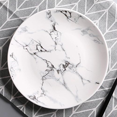 Coffeezone Marble Design Porcelain Dinner Accent Plates Set of 4 10 inches - Image 3