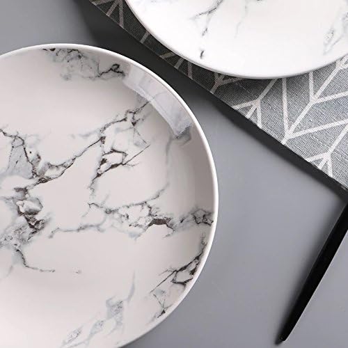 Coffeezone Marble Design Porcelain Dinner Accent Plates Set of 4 10 inches - Image 4
