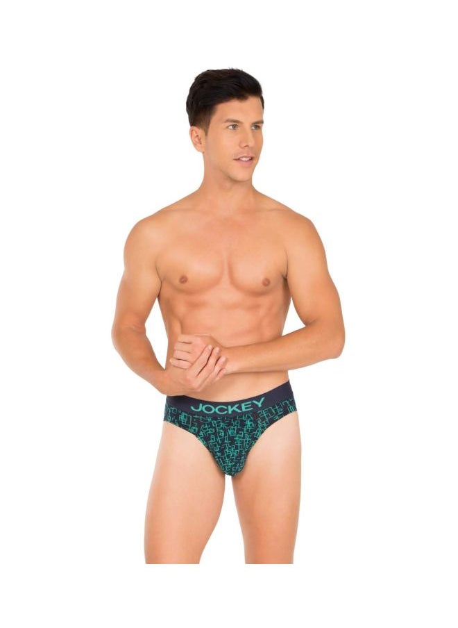 JOCKEY - Jockey FP22 Men Super Combed Cotton Elastane Stretch Printed Brief with Ultra soft Waistband - Image 1