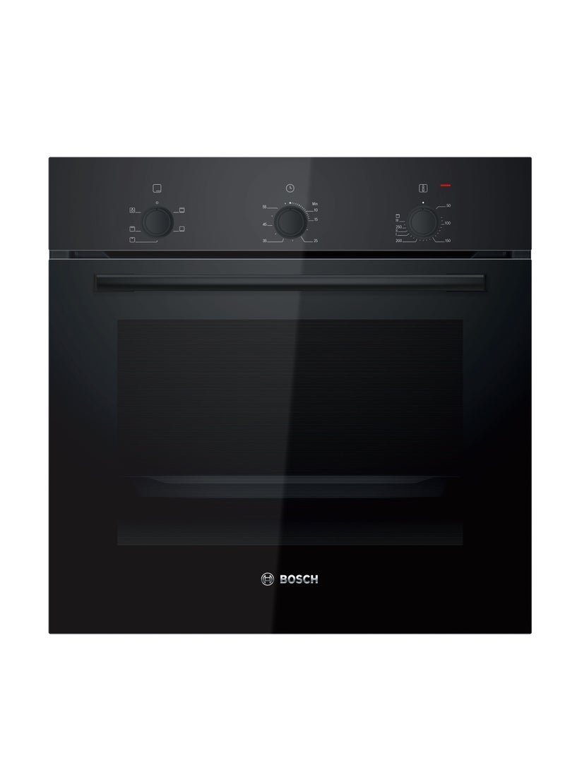 BOSCH 60x60 cm, Built-In Oven, Series 2, 5 Heating Modes, Hydrolytic Self-Cleaning, Temperature Control, HBF011BA1M Black HBF011BA1M black - Image 1
