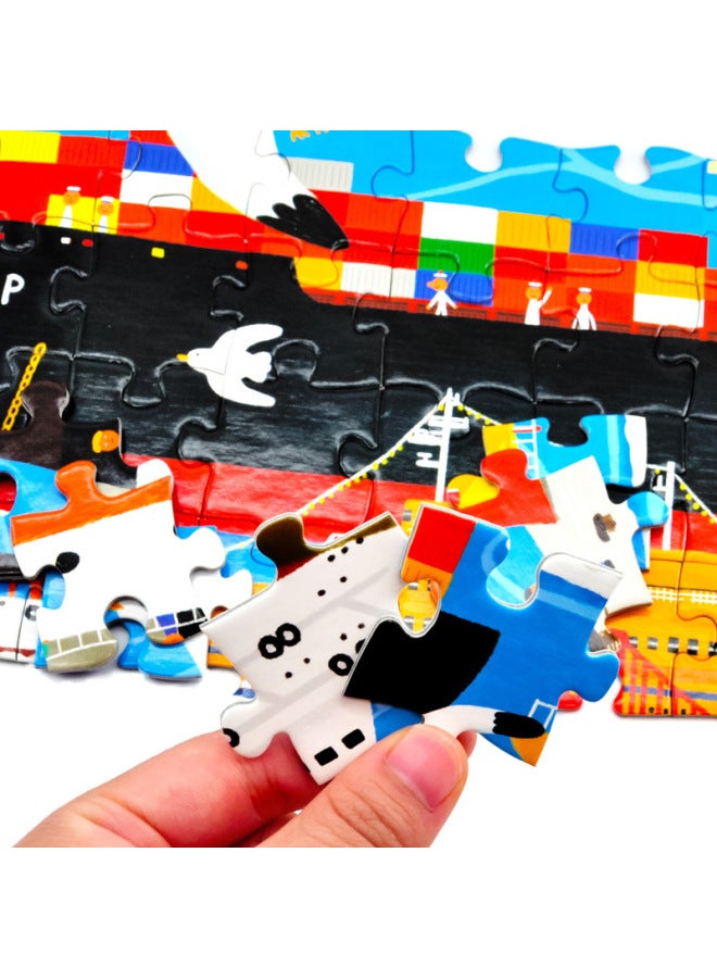 لغز الصور المقطوعة للأطفال من Bonchen Little Red Flower، 150 لعبة ألغاز للأطفال مشغولة، كتاب كامل للعقل والذهن - اللون: كتلة ملعب اللغز 100-عمر 6 سنوات - Image 4