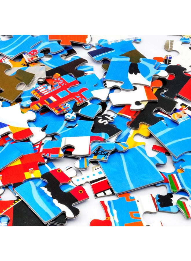 لغز الصور المقطوعة للأطفال من Bonchen Little Red Flower، 150 لعبة ألغاز للأطفال مشغولة، كتاب كامل للعقل والذهن - اللون: كتلة ملعب اللغز 100-عمر 6 سنوات - Image 5