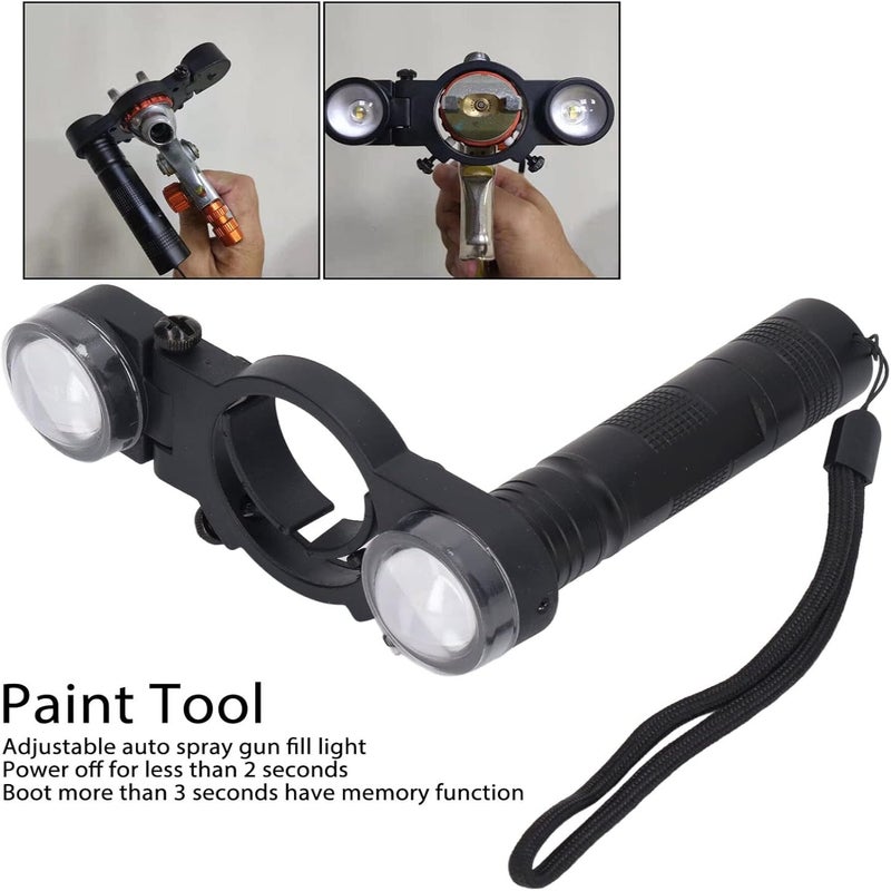 Paint gun light General car spray gun fill light with 3-level brightness adjustable LED paint gun Black - Image 3