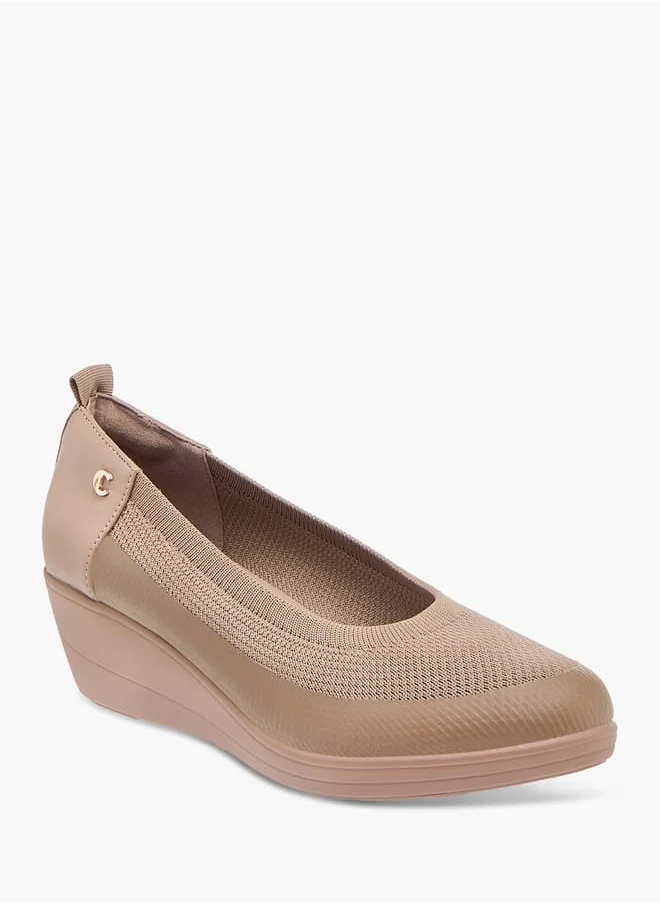 لو كونفورت Womens Textured Shoes With Wedge Heels