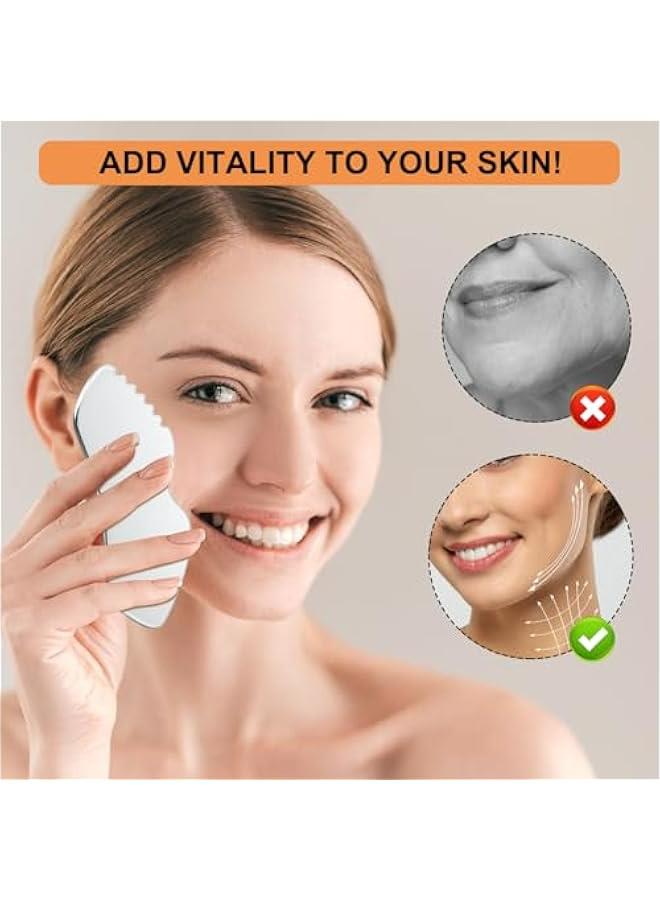 Generic Standard Size Stainless Steel Gua Sha Tool for Face and Body with Velvet Bag  - Image 5