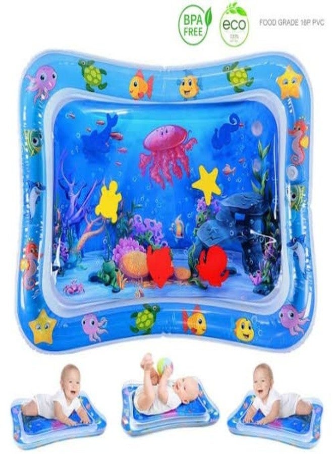 Manos Inflatable Baby Water Mat, DIY Bathing Mat, Cartoon Fish Print, for Toddlers and Infants, Suitable for Travel, Camping, Beach - Image 3