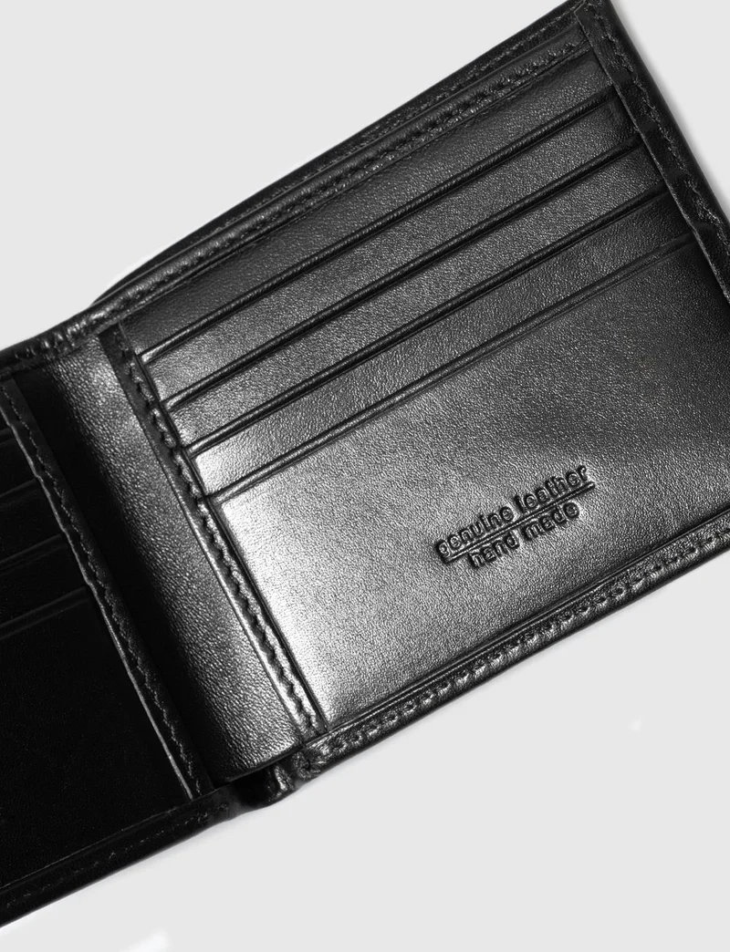 Cabani Black Genuine Leather Men's Wallet