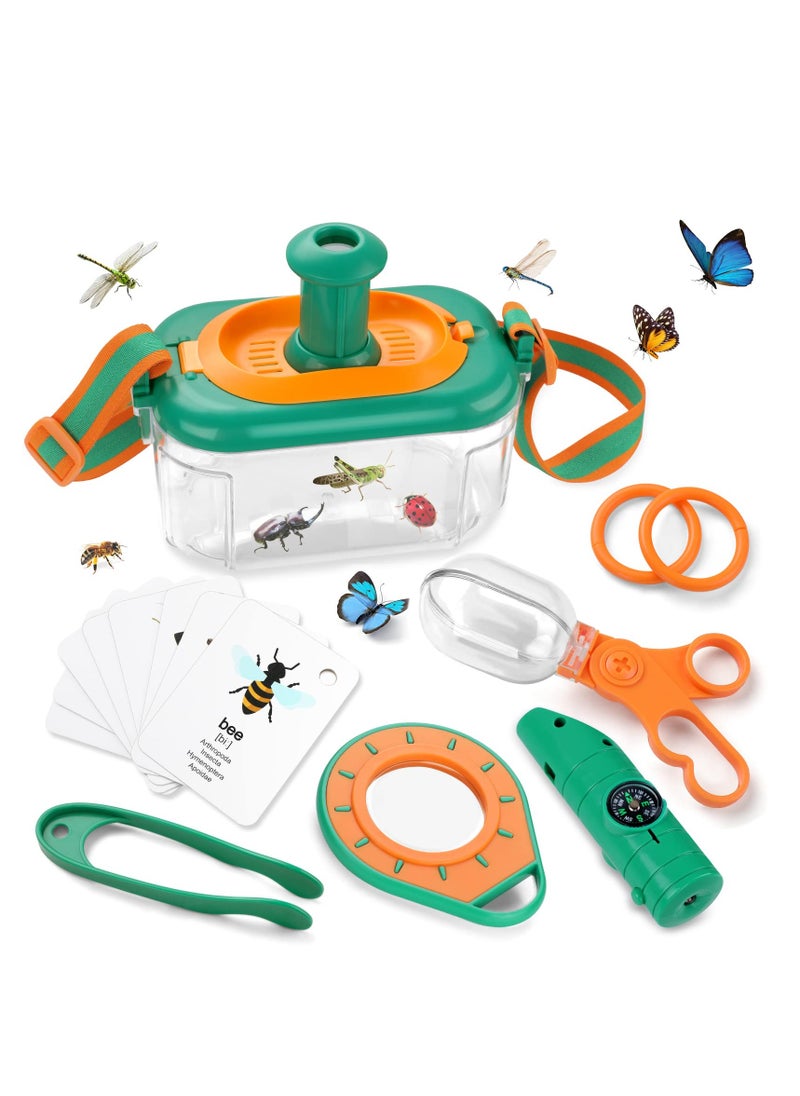 SYOSI - Bug Catcher Kit for Kids, Toddler Outdoor Toys, Child Outside Explorer Kit with Bug Collector, Whistle, Compass, Magnifying Glass, Bug Catching Kit Toy for Boys Children Age 3 4 5 6 7 8 - Image 1