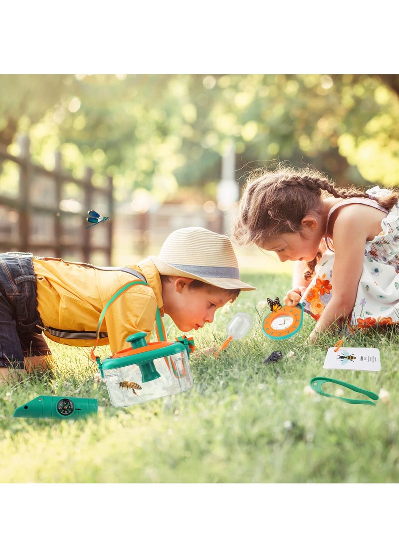 SYOSI - Bug Catcher Kit for Kids, Toddler Outdoor Toys, Child Outside Explorer Kit with Bug Collector, Whistle, Compass, Magnifying Glass, Bug Catching Kit Toy for Boys Children Age 3 4 5 6 7 8 - Image 1