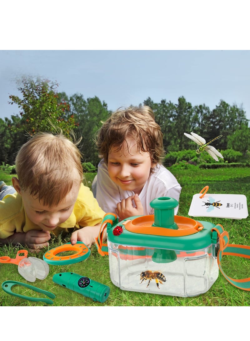 SYOSI - Bug Catcher Kit for Kids, Toddler Outdoor Toys, Child Outside Explorer Kit with Bug Collector, Whistle, Compass, Magnifying Glass, Bug Catching Kit Toy for Boys Children Age 3 4 5 6 7 8 - Image 1