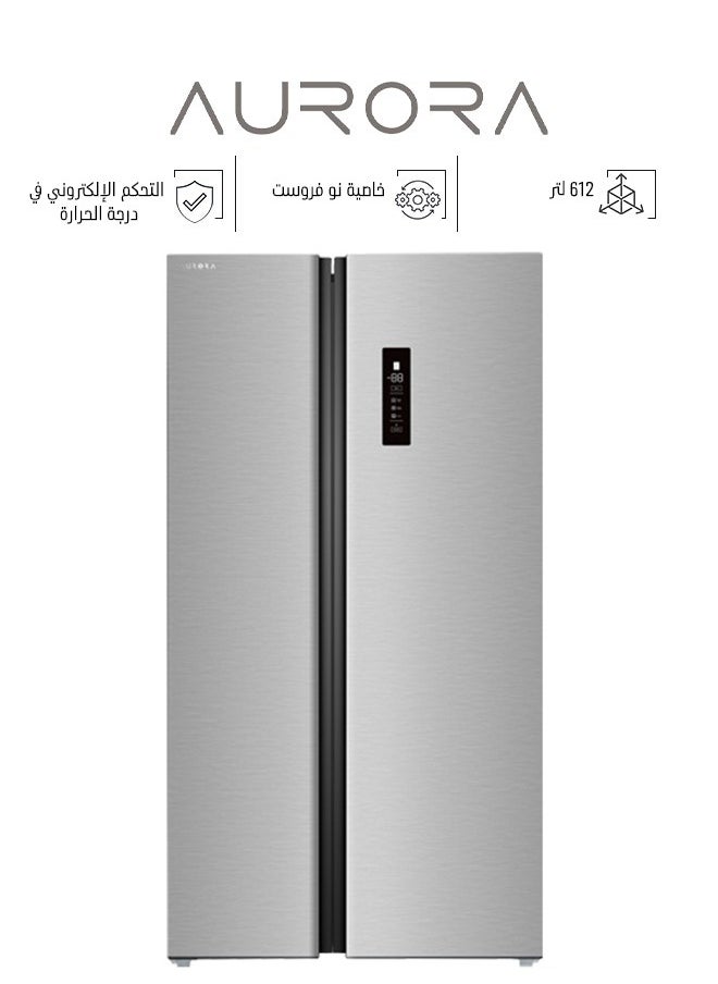 AURORA - Side by side refrigerator - Inox color - no frost - AR-840SNFT - Image 1