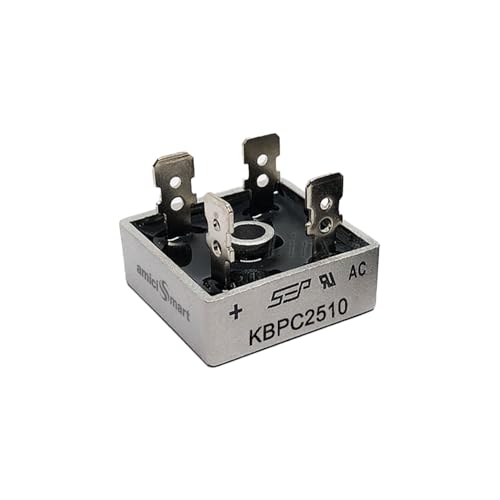 amiciSmart 3-Phase Bridge Rectifier with Aluminum Case, 50A 1200V AC to DC Converter for Welding Machines, Solar Power Systems, Inverters & Industrial Equipment - Image 1