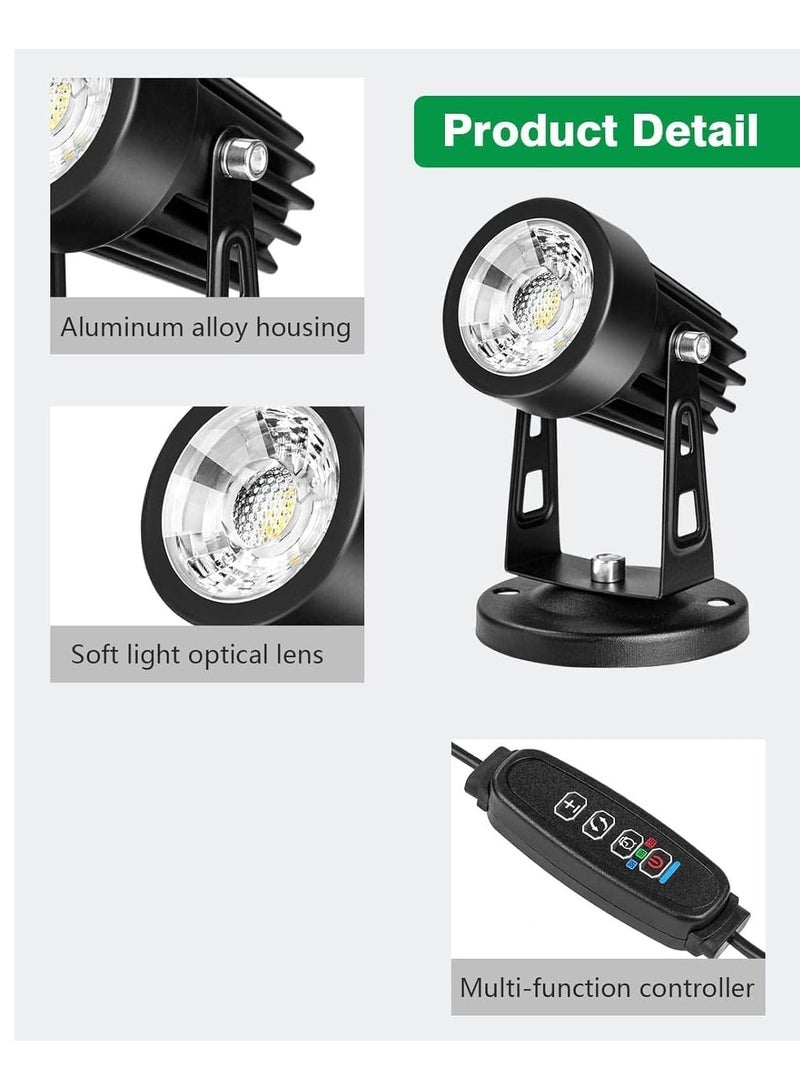 تراسل أضواء سبوت لايت LED للإضاءة الداخلية - أضواء سبوت سبوت إضاءة أرضية تعمل بقدرة 3 وات تعمل بـ USB، إضاءة داخلية مميزة للنباتات مع 3 أوضاع إضاءة ملونة ووظيفة مؤقت التشغيل/إيقاف التشغيل التلقائي  - Image 2