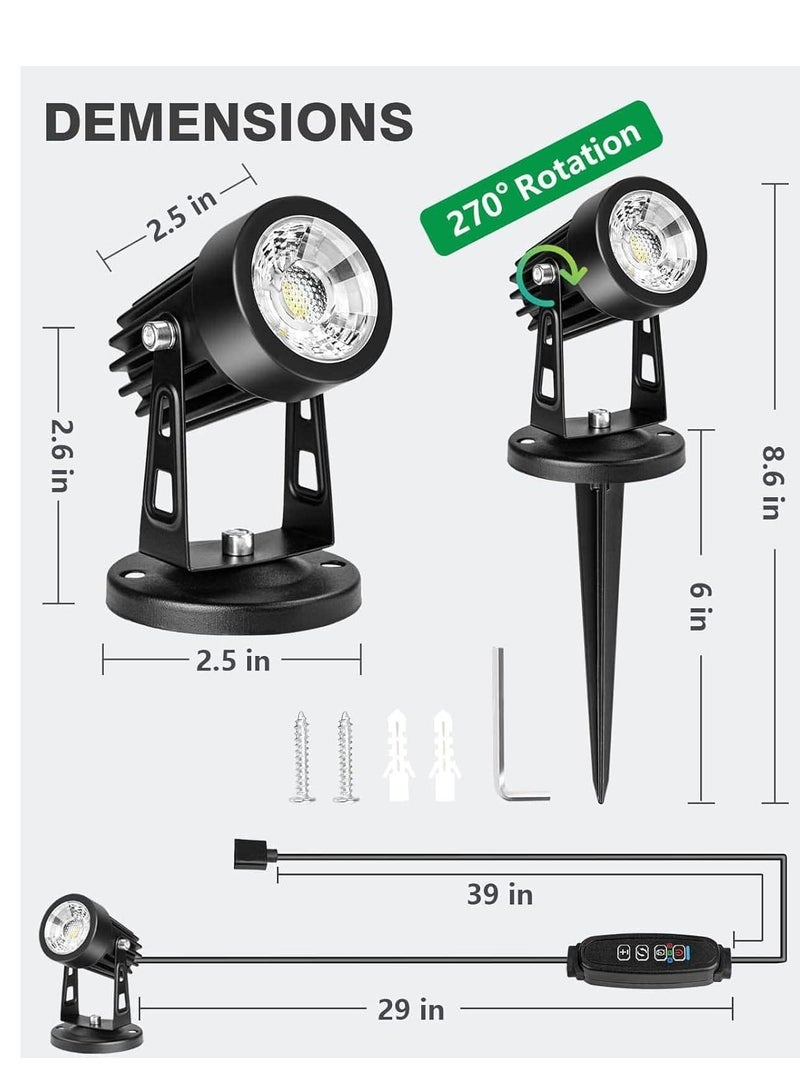 تراسل أضواء سبوت لايت LED للإضاءة الداخلية - أضواء سبوت سبوت إضاءة أرضية تعمل بقدرة 3 وات تعمل بـ USB، إضاءة داخلية مميزة للنباتات مع 3 أوضاع إضاءة ملونة ووظيفة مؤقت التشغيل/إيقاف التشغيل التلقائي  - Image 3