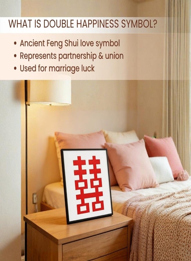 Plus Value Feng Shui Double Happiness Frame for Love, Relationship & Marriage - Image 3
