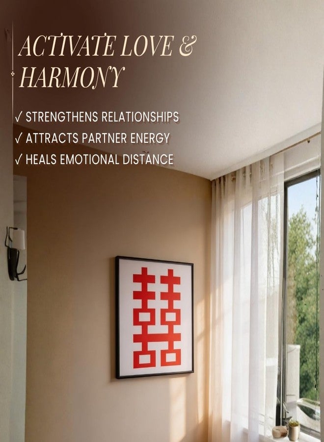 Plus Value Feng Shui Double Happiness Frame for Love, Relationship & Marriage - Image 4