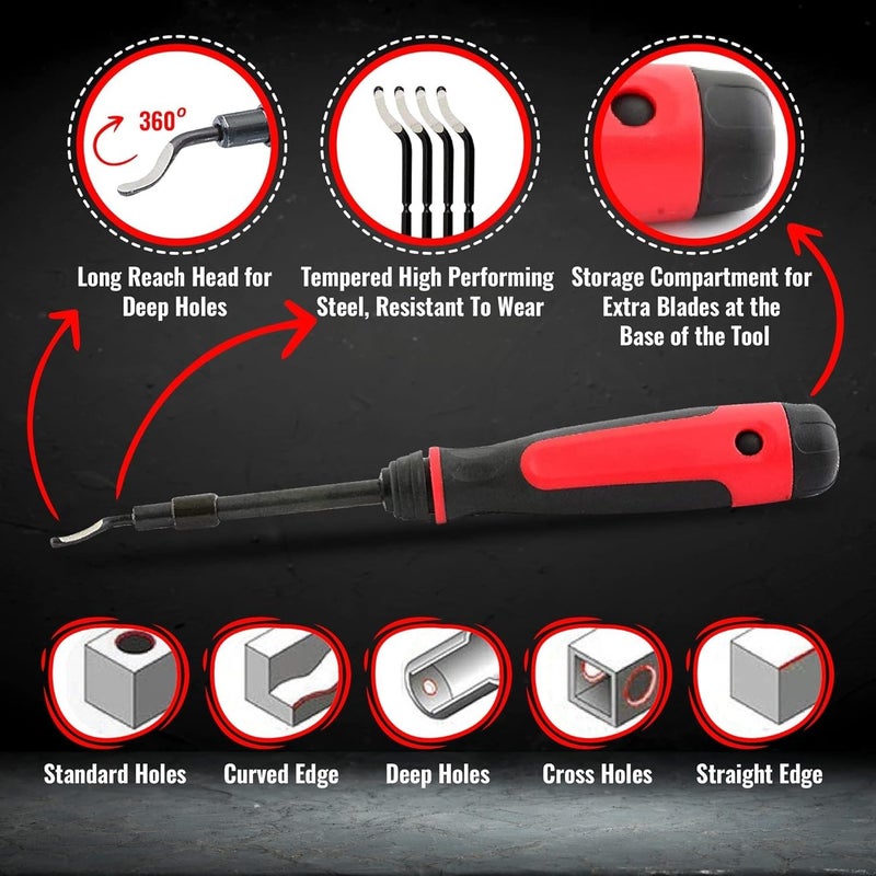 GSK Corporation GSK Cut Type B Light Duty Deburring Tool Set with Deburring Holder and Deburring Blades - Image 3