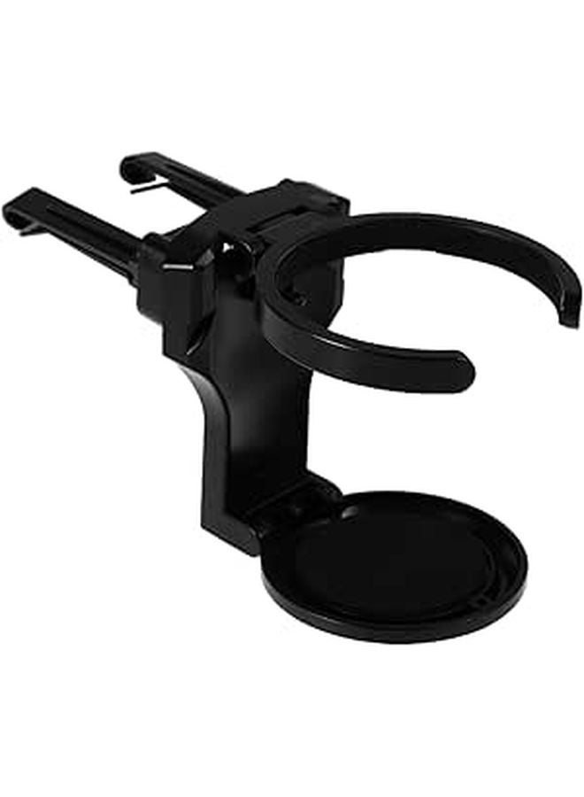 Foldable Car Cup Holder with Ashtray for Air Vent Universal Fit Black - Image 1