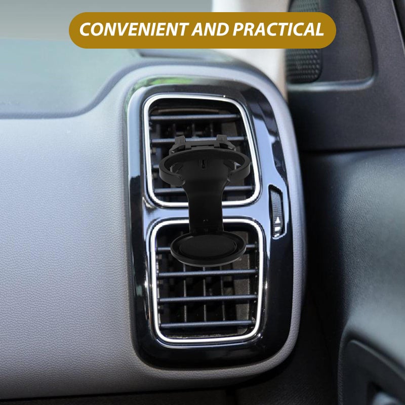 Foldable Car Cup Holder with Ashtray for Air Vent Universal Fit Black - Image 4