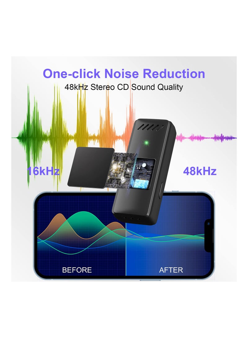 SYOSI Wireless Lavalier Microphone, for iPhone iPad, 48H Battery Life, 2-in-1 Plug-Play Clip On Wireless Mic with Charging Case for iPad Recording Mic for Interview Video Podcast Vlog - Image 3