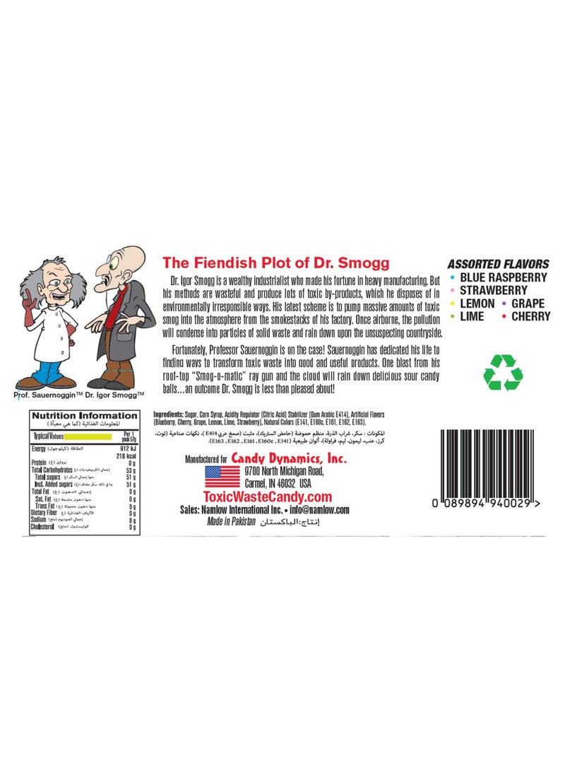 TOXIC WASTE Sour Smog Balls 57g - Image 2