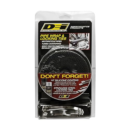 Design Engineering 010119 2" x 25' Pipe Wrap Kit with 4 Locking Ties - Black - Image 3