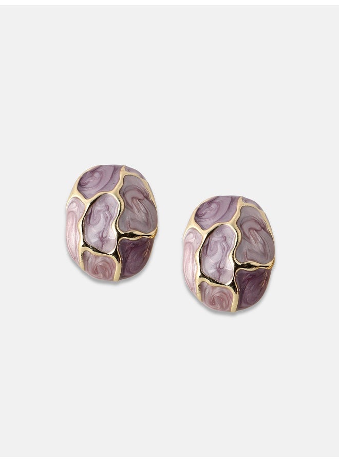 SOHI Veined Artificial Stud Earring Jewellery - Image 1