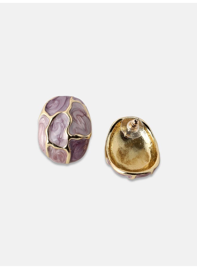 SOHI Veined Artificial Stud Earring Jewellery - Image 5