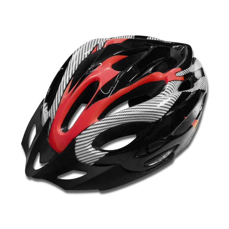 FABTEC خوذة دراجة هوائية وتزلج حمراء وسوداء مع واقي قابل للفصل | خوذة دراجة جبلية فائقة الخفة مع غلاف مهوي، وحشوة ممتصة للصدمات، وحزام قابل للتعديل | مثالية للرجال والنساء والأطفال - Image 1