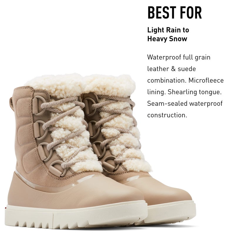 Sorel Women's Joan of Arctic Next Lite Boot â€” Omega Taupe, Fawn â€” Waterproof Leather & Suede Snow Boots â€” Size 8 - Image 3